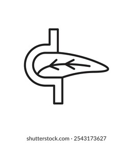 Icono de páncreas. Icono de vector simple.