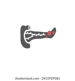 Pancreas icon Vector sign for web graphic