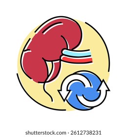 pancreas transplant surgery color icon vector. pancreas transplant surgery sign. isolated symbol illustration