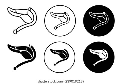 pancreas vector icon illustration set