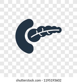 Pancreas vector icon isolated on transparent background, Pancreas transparency logo concept