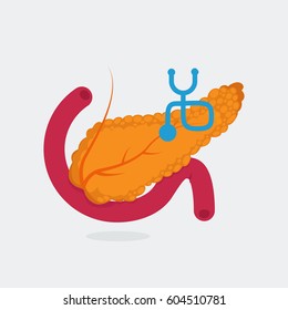 Pancreas vector illustration