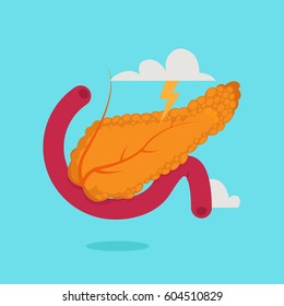Pancreas vector illustration