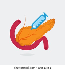 Pancreas vector illustration