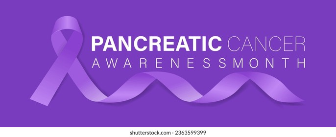 Pancreatic Cancer awareness month is observed every year in November. Background, banner, card, poster, template. Vector illustration.