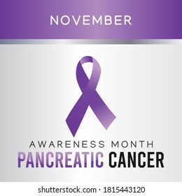 Pancreatic cancer awareness month vector illustration