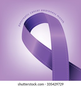 Pancreatic Cancer Awareness Purple Ribbon Design Stock Vector (Royalty ...