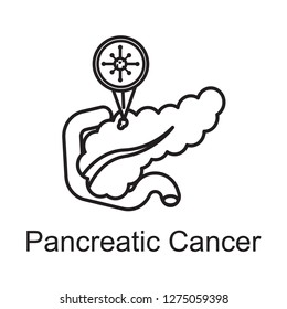 Pancreatic Cancer Icon Outline