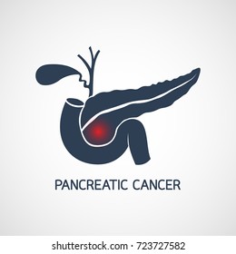 Pancreatic Cancer Vector Icon Design Illustration