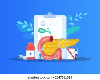 Pancreatitis Vector Illustration Medical Appointment Treatment Stock ...