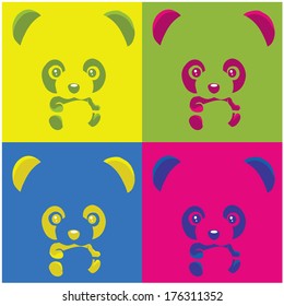 Panda Andy Warhol style 