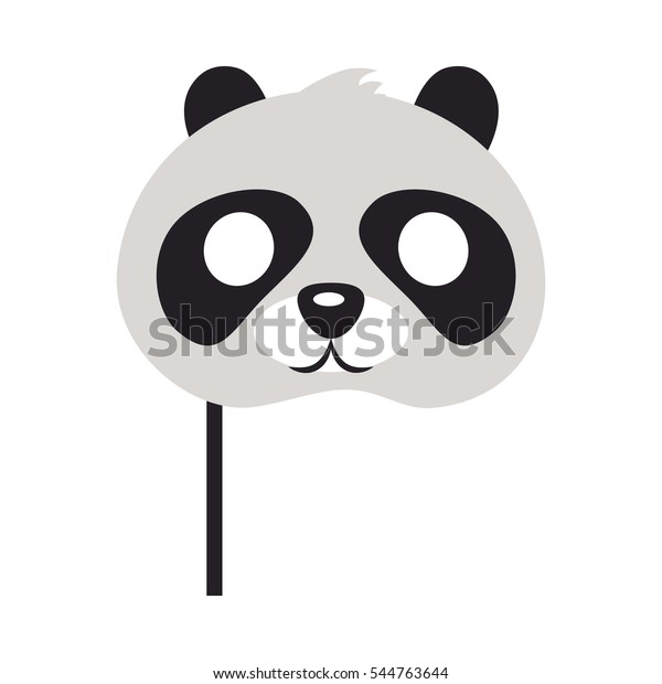 Panda Animal Carnival Mask Vector Illustration Stock Vector (Royalty ...