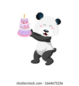 Panda Animal Cartoon Vector Illustration 