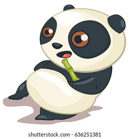 Panda animal cartoon vector illustration isolated on white background.