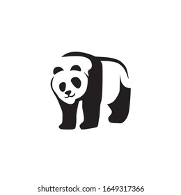 Panda Animal lindo icono logo diseño vectorial ilustración