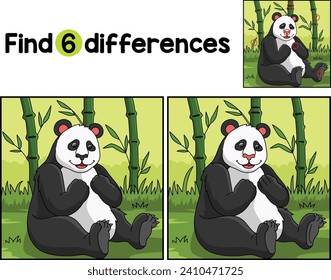 Panda Animal Find The Differences