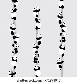 Panda animal grey white