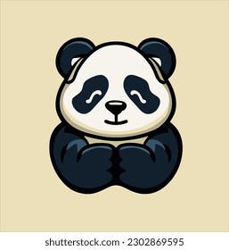 Panda animal illustration design, in cartoon style
