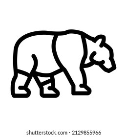 panda animal line icon vector. panda animal sign. isolated contour symbol black illustration