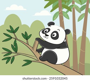 panda animal vector illustration graphic