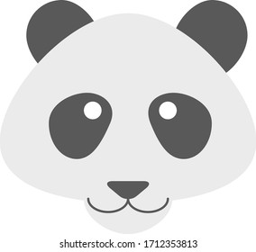 panda  animal vector illustration icon flat design