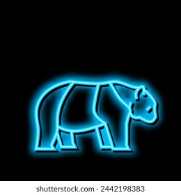 panda animal in zoo neon light sign vector. panda animal in zoo illustration