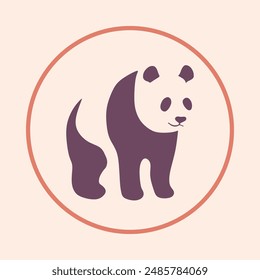 Panda applicable trendy icon gorgeous abstract vector illustration artwork colorful design