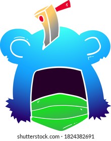 Panda with Axe Mask Gradient Logo