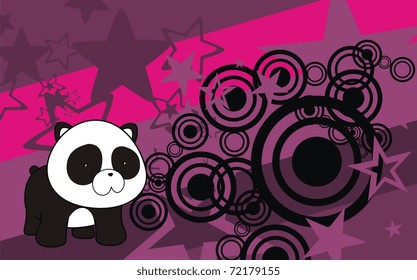 panda baby cartoon background in vector format