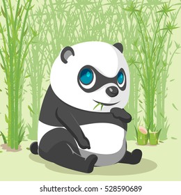 Panda Baby Cute Cartoon Character Vector