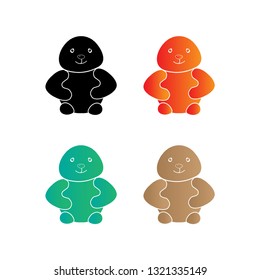 Panda Baby Logo, editable and printable perfect for use in a wide range of new media templates: Web Marketing Agency, Social Media Services Showcase, Online Marketing Apps, and Web.