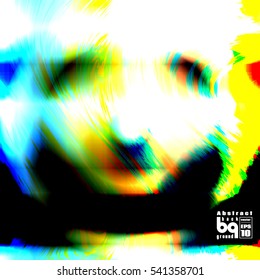 Panda background abstract. Vector illustration.  Conceptual design glitch. 