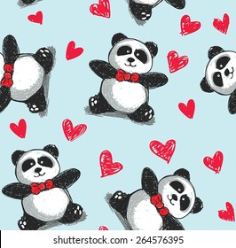 panda background pattern