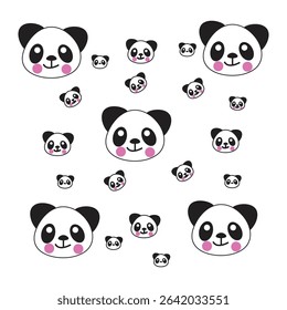 panda background vector illustration is very beautiful, nice and aesthetic