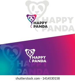 panda with balls children's holiday logo