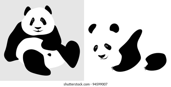 Panda (bamboo bear a vector image)