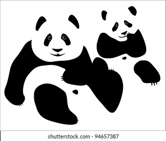 Panda (bamboo bear a vector image)