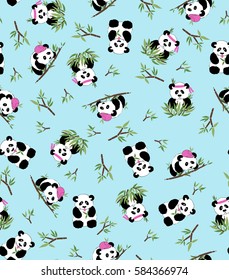 panda bamboo print EPS 10