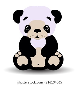 panda bear baby black and white