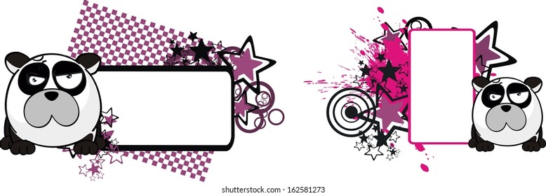 panda bear ball copyspace in vector format very easy to edit