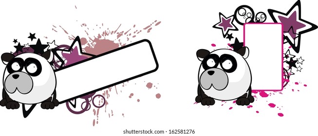 panda bear ball copyspace in vector format very easy to edit