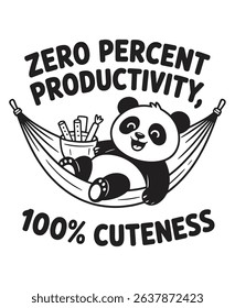 panda bear black and white vector illustration