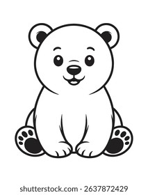 panda bear black and white vector illustration
