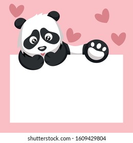 Panda bear card climbing dedication poster by valentine