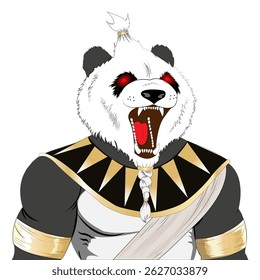Panda bear cartoon llustration vector