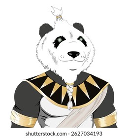 Panda bear cartoon llustration vector