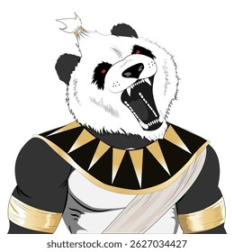 Panda bear cartoon llustration vector
