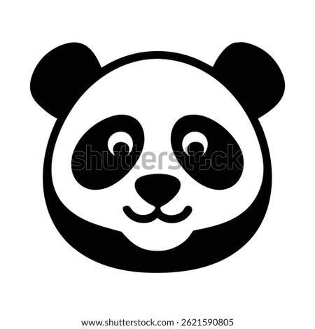 
panda bear cartoon Silhouette Vector.