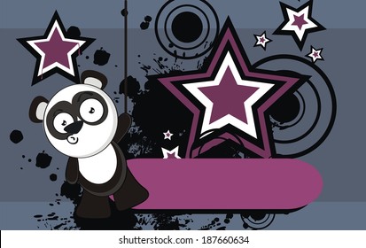 panda bear cartoon wallpaper funny in vector format very easy to edit