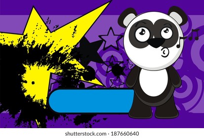 panda bear cartoon wallpaper funny in vector format very easy to edit